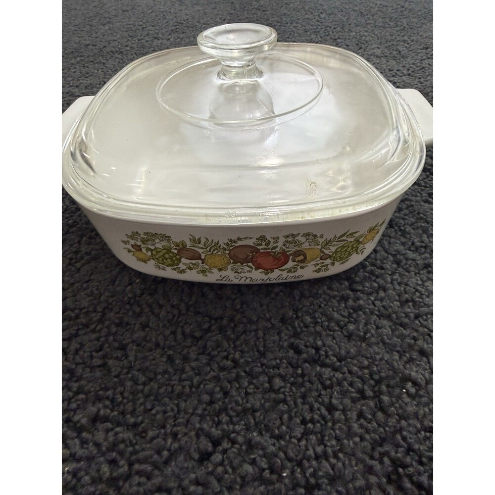 Vintage CorningWare A-2-B Spice of Life La Marjolaine 2 QT Casserole Dish w/ Lid